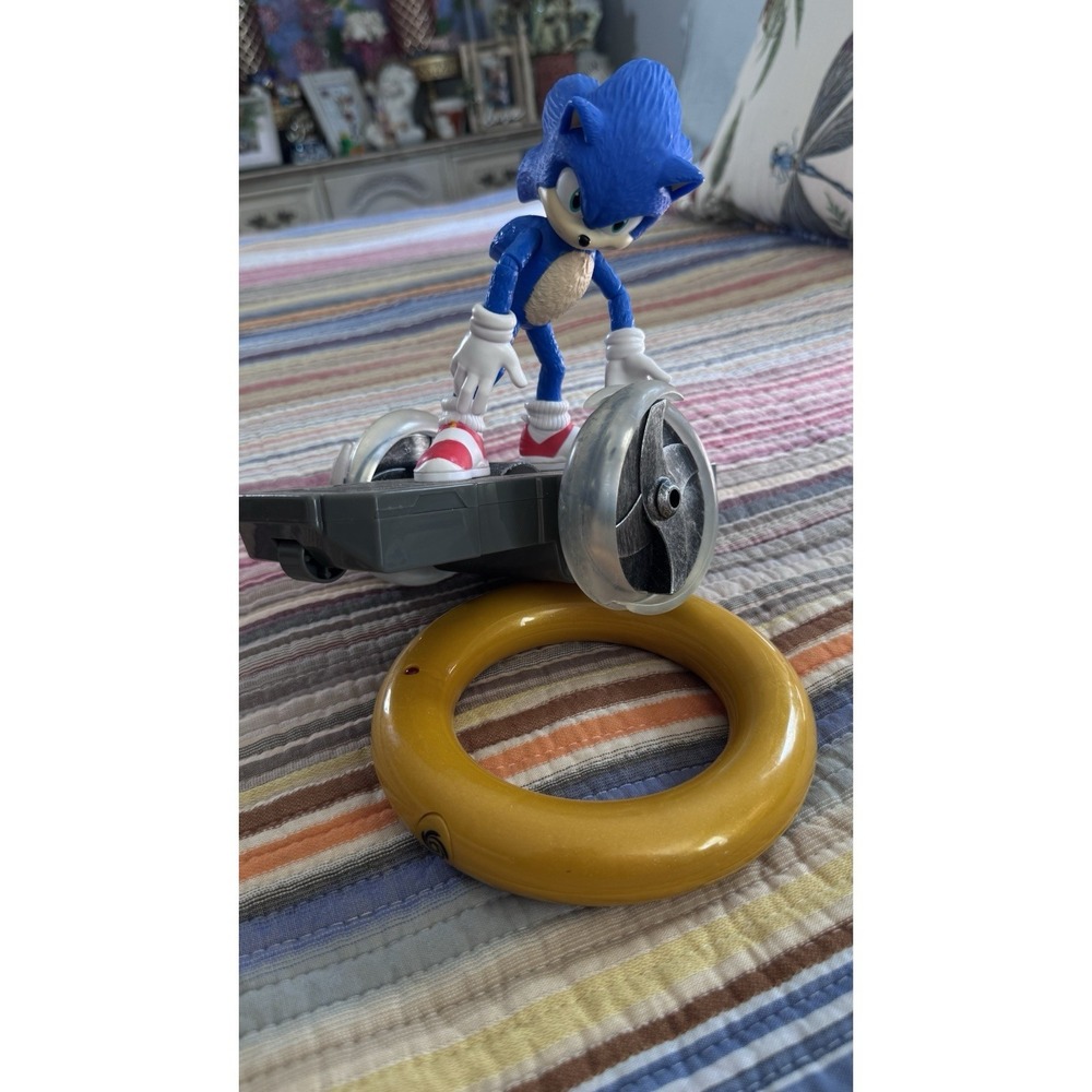 Sonic The‎ Hedgehog Speed RC Skateboard Vehicle Gold Ring Remote READ